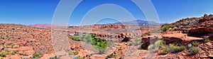 Saint George hiking trail Owenâ€™s Loop via Brooks Nature Trail views of sandstone mountains