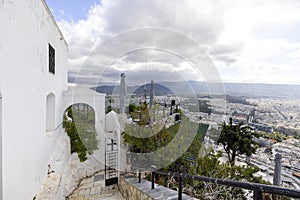 Saint George`s chapel on top of Mount Lycabettus, Athens, Greece