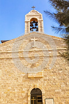 Saint George`s Church Bell Tower Madaba Jordan