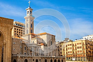Saint Georges Maronite cathedral in the center of Beirut, Lebanon