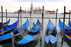 Saint Georgio Island and Gondola in Venice