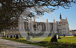 Saint-Germain-en-Laye castle located around 13 miles west of Paris. It was fortified hunting-lodge. Saint-Germain-en-Laye, France