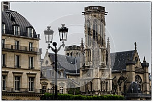 Saint Germain l Aixerrois church in Paris across the Louvre