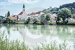 Saint Gertraud church and Sanctuary Mariahilf on the hill in Pas