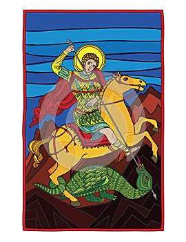 Saint gheorghe killing the dragon