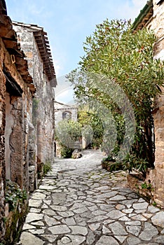 Saint-Guilhem-le-dÃÂ©sert. French medieval village. South of France. UNESCO world heritage. photo