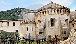 Saint-Guilhem-le-dÃÂ©sert. Gellone abbey. French medieval village. South of France. UNESCO world heritage. photo