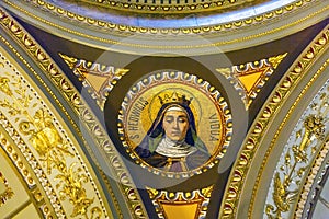 Saint Hedwig Mosaic Saint Stephens Cathedral Budapest Hungary