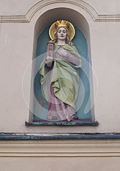 Saint Hedwig of Silesia - figurine of roadside shrines in Krakow