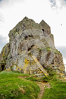 Saint Helier hermitage site with medieval chapel on top, bailiwick of Jersey, Channel Islands photo