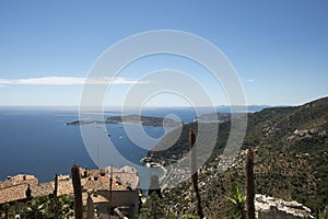 Saint-Hospice gulf seen from Ãˆze Village, France