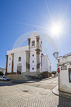 Saint Ildefonso church in the downtown of Almodovar, Alentejo, Portugal