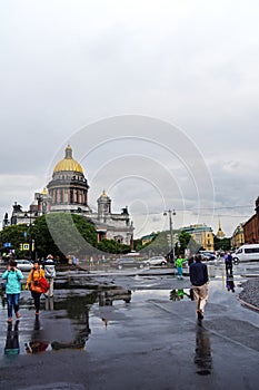 Saint Isaac`s Cathedral or Isaakievskiy Sobor in Saint Petersburg, Russia