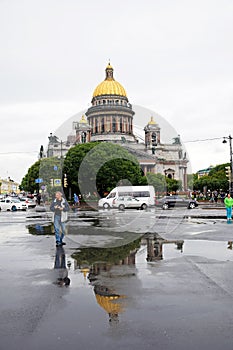 Saint Isaac`s Cathedral or Isaakievskiy Sobor in Saint Petersburg, Russia