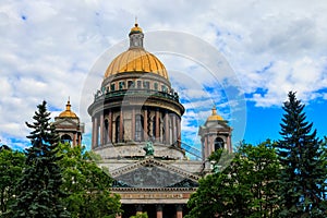 Saint Isaac`s Cathedral or Isaakievskiy Sobor in St. Petersburg, Russia