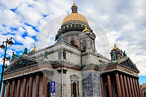 Saint Isaac`s Cathedral or Isaakievskiy Sobor in St. Petersburg, Russia