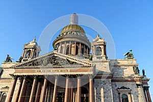 Saint Isaac`s Cathedral in winter. Saint Petersburg. Russia