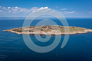 Saint Ivan Island seen from Sozopol, Bulgaria photo