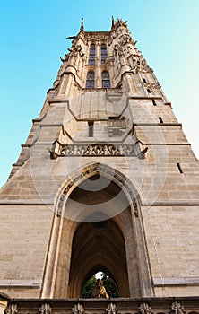 The Saint-Jacques Gothic Tower , Paris, France.