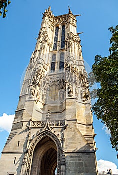 Saint-Jacques Tower located on Rivoli street.