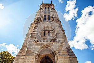 Saint-Jacques Tower located on Rivoli street.