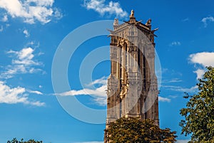 Saint-Jacques Tower located on Rivoli street.