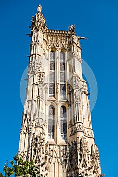 Saint-Jacques Tower,  a monument located in the 4th arrondissement of Paris, France. Remains of the destroyed church of St.