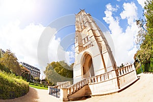 Saint-Jacques Tower in Paris city downtown, France