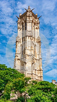 Saint-Jacques tower in Paris, France
