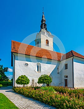 Saint Jakob church at Kostanjevica na Krki in Slovenia