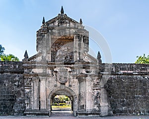 Saint James image at main gate to Fort Santiago, Manila Philippines