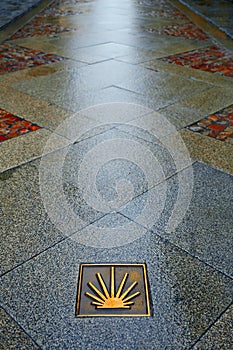 Saint James Way sign in Zamora Spain