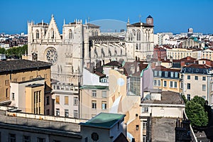 Saint Jean cathedral in Lyon city, France