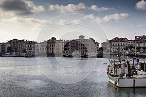 Saint Jean de Luz harbor in Pays Basque, France