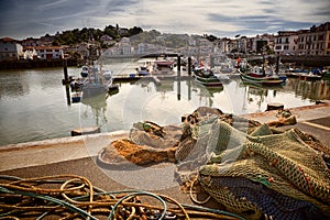 Saint Jean de Luz harbour in France photo