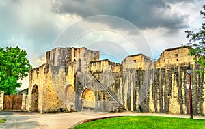 Saint Jean Gate in the medieval city walls of Provins, France