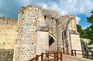 Saint Jean Gate in the medieval city walls of Provins, France