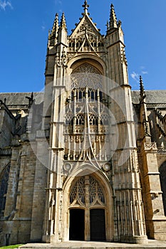 The Saint-Jean portal on the north-west facade of the Saint-Etienne cathedral in Limoges
