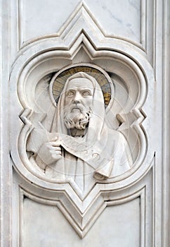 Saint Joachim, relief on the facade of Basilica of Santa Croce in Florence