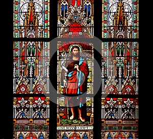 Saint John, the Baptist,stained glass window