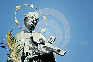 Saint John of Nepomuk statue, Charles Bridge, Prague, Czech Republic