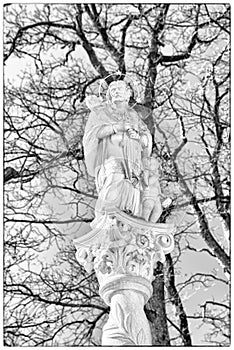 Saint John of Nepomuk statue in Marianska hora, Slovakia photo