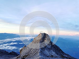 Saint John Peak at Mount Kinabalu at the height of 4091m above sea level and also notable with a face like creature.