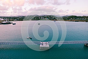 Saint John`s harbor at sunrise - Antigua and Barbuda