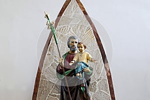 Saint Joseph and baby Jesus catholic image photo