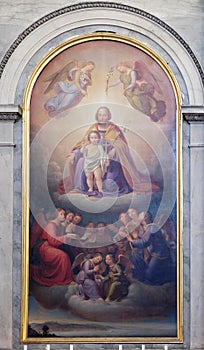 Saint Joseph by Josef Schonmann, altarpiece in the church Sant `Antonio Nuovo in Trieste