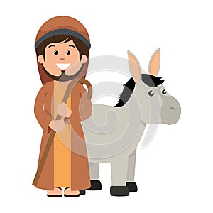 Saint joseph with mule manger character