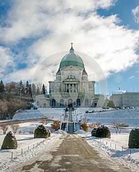 Saint Joseph Oratory with snow - Montreal, Quebec, Canada