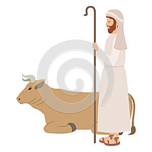 Saint joseph with ox character