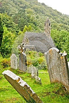 Saint Kevin Church and cemetery, Glendalough, Ireland